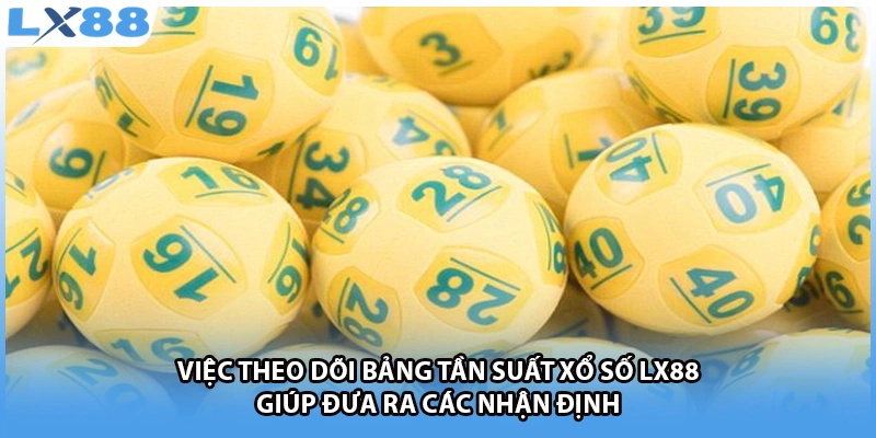 Việc theo dõi bảng tần suất xổ số LX88 giúp đưa ra các nhận định 